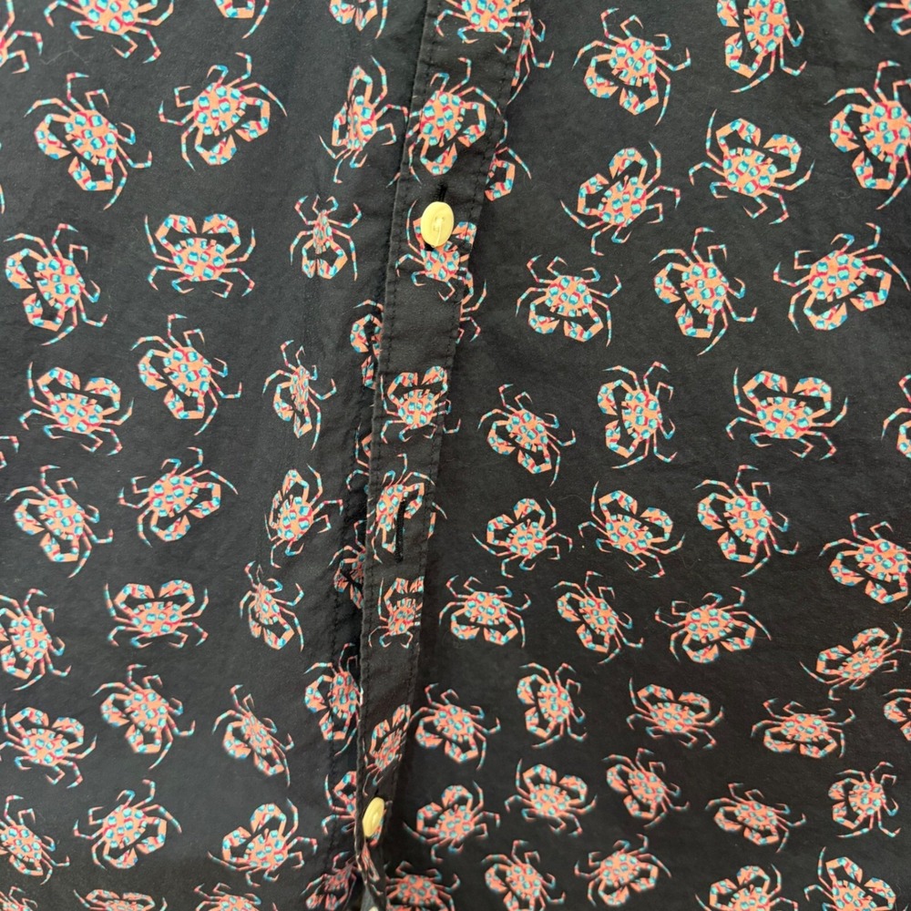 Bonobos Fit to Go Places Men's Crab Print Button Down Shirt Slim Fit Medium - Picture 3 of 7